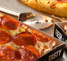 Takeaway pizza slice boxes